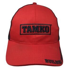 Tamko Building Products Trucker Hat Red OS Adjustable Meshback Maryland Monogram